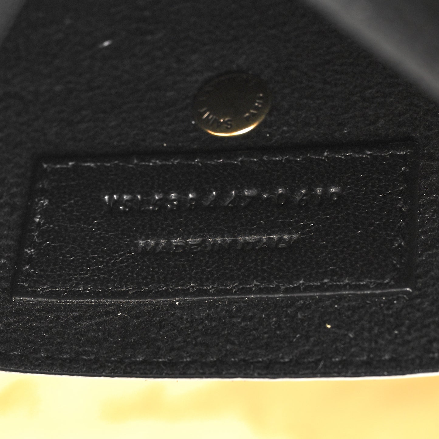 Lambskin Teddy Drawstring Bag Gold