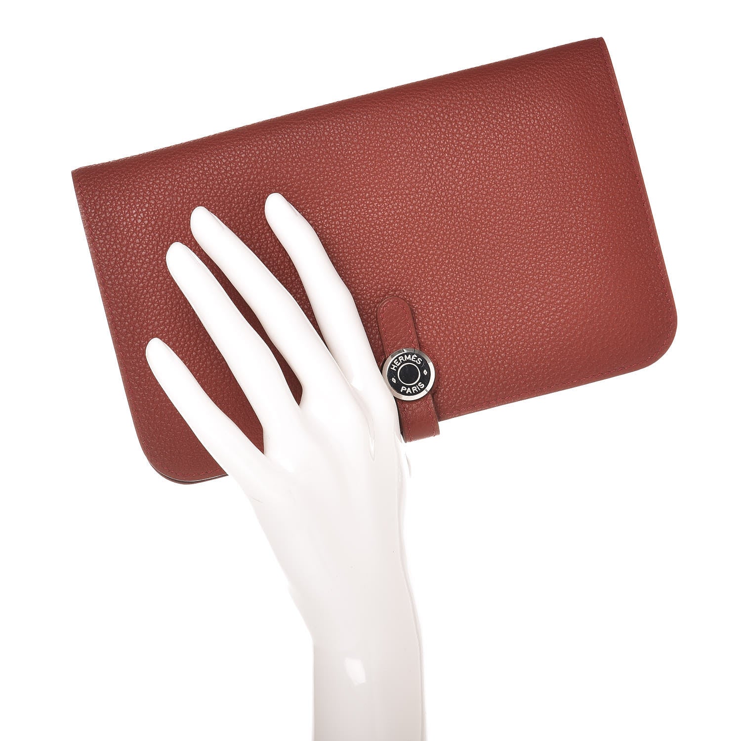 Hermes Togo Dogon Duo Wallet Brique 2 of 11
