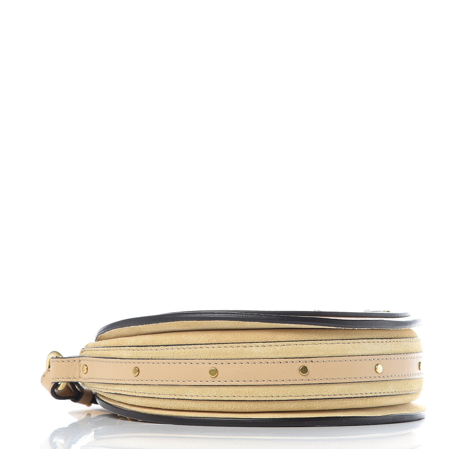 Calfskin Suede Small Pixie Bag Pearl Beige