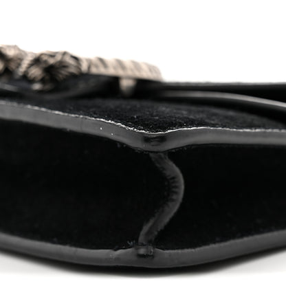 Gucci Suede Super Mini Dionysus Shoulder Bag Black 10 of 11