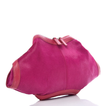 Alexander McQueen Calfskin De Manta Clutch Fuchsia 3 of 15