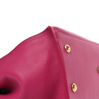Saint Laurent Calfskin Small Classic Y Cabas Fuchsia 9 of 11