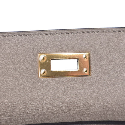 Hermes Swift Kelly Cut Clutch Pochette Gris Asphalt 14 of 28