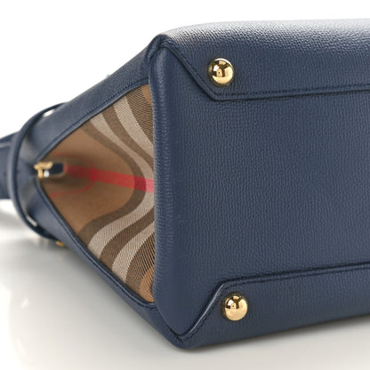 Burberry Grainy Calfskin House Check Medium Banner Tote Regency Blue 9 of 10