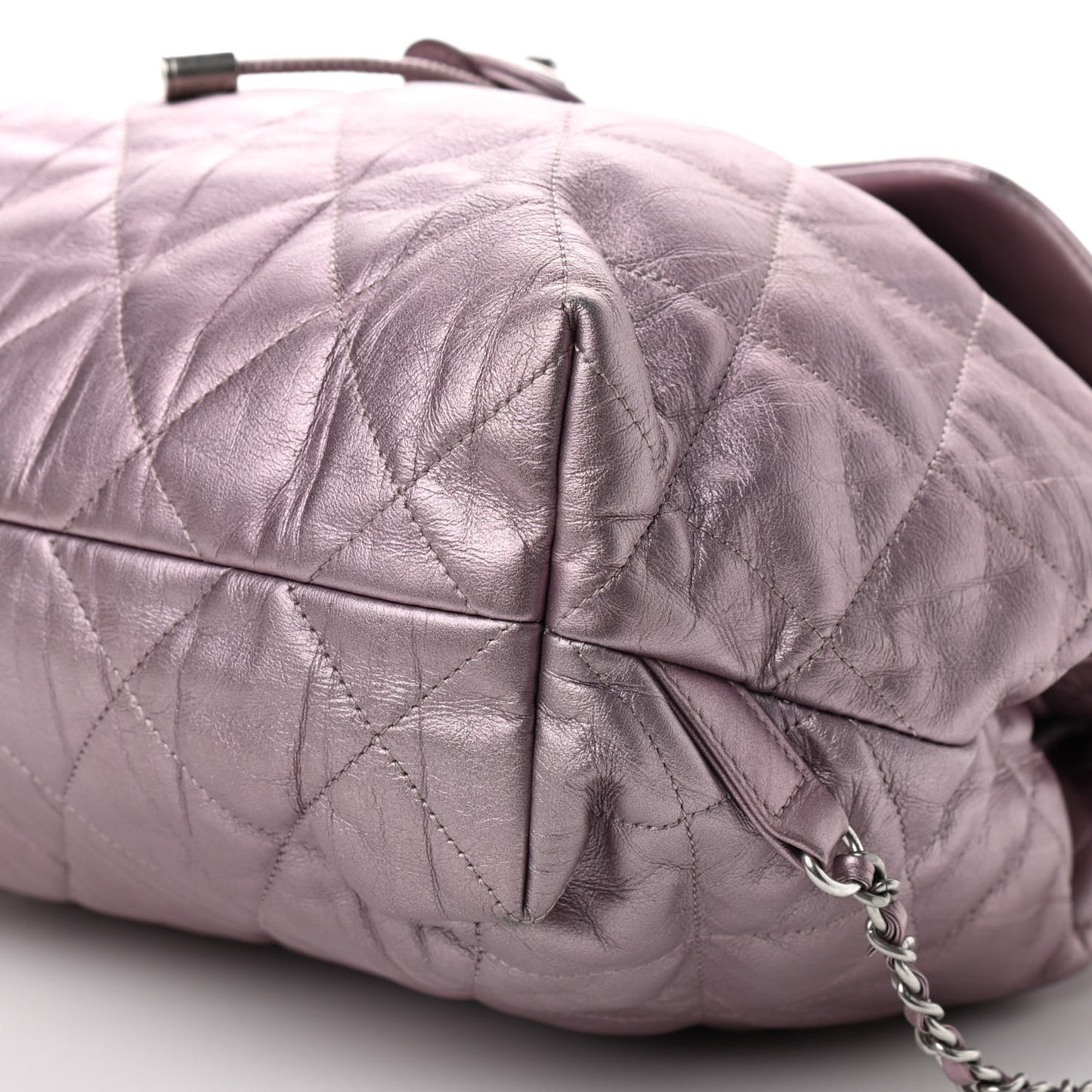 Iridescent Calfskin Quilted Ground Control Backpack Pink
