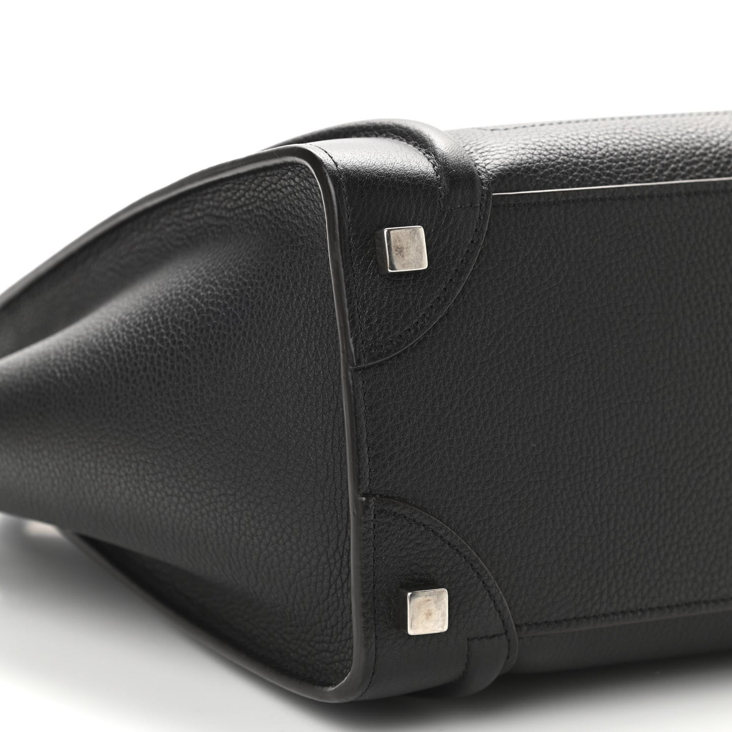 Drummed Calfskin Micro Luggage Black