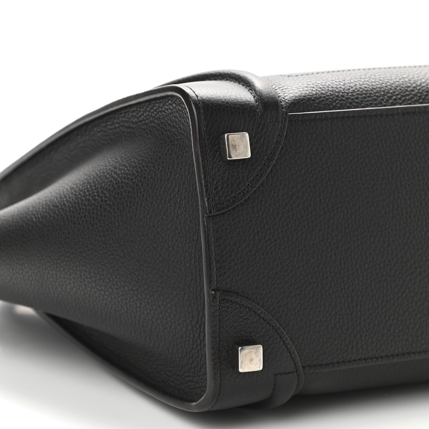 Celine Drummed Calfskin Micro Luggage Black 9 of 10