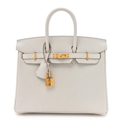 Hermes Togo Birkin 25 Gris Pale 1 of 12