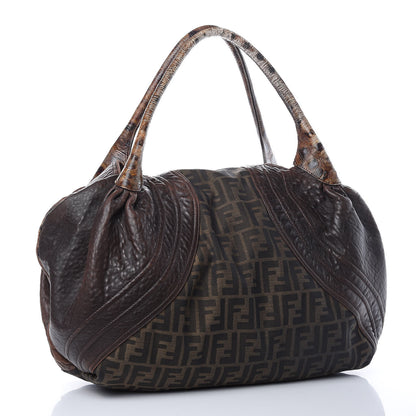 Fendi Zucca Nappa Nuvolata Vitello Tortuga Spy Tobacco Moro 3 of 17