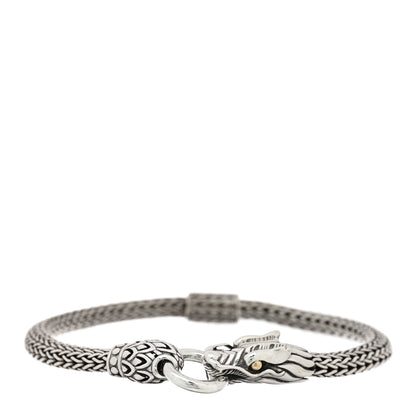 John Hardy Sterling Silver 18K Yellow Gold 5mm Legends Naga Station Bracelet 1 of 3