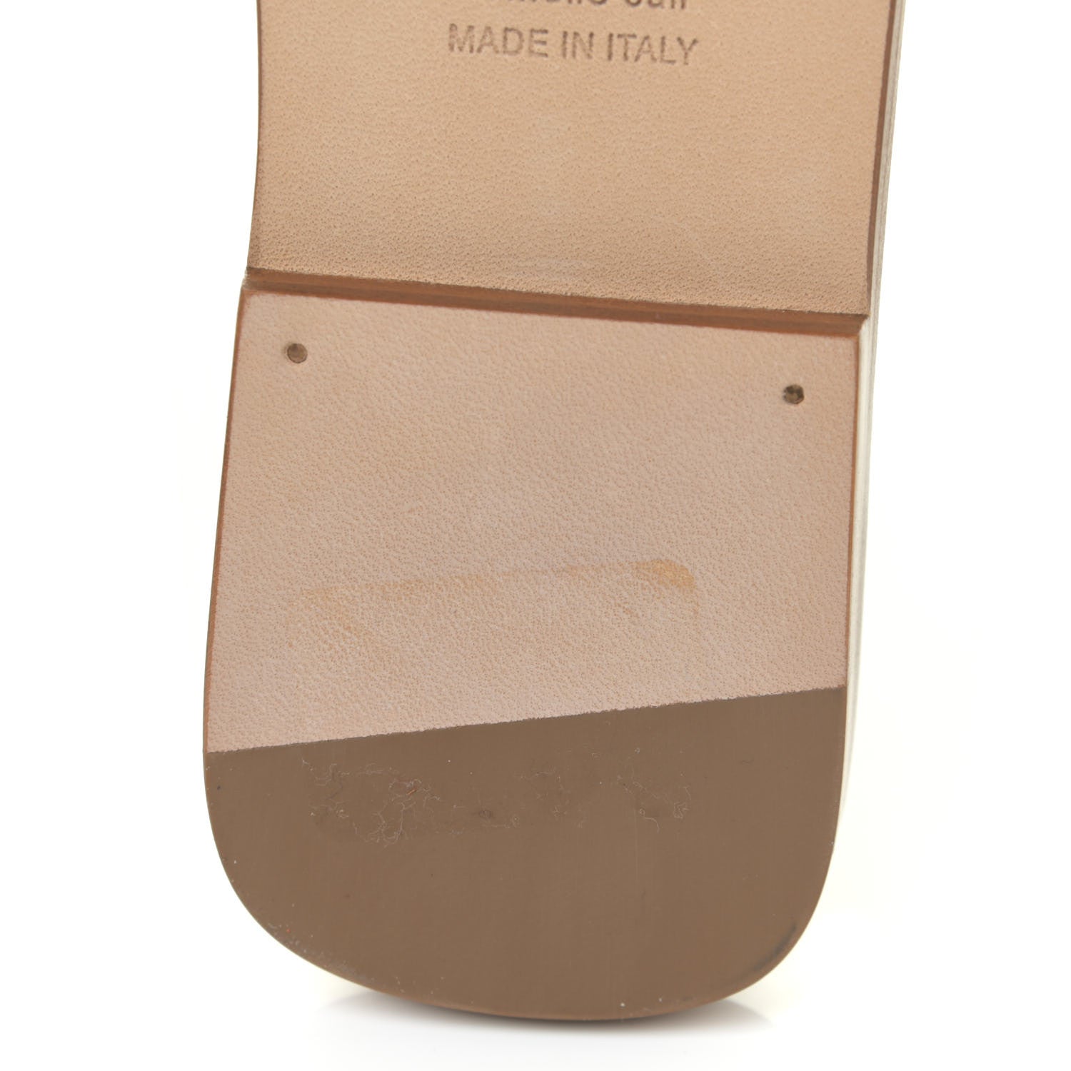 Hermes Box Calfskin Oran Sandals 38.5 Gold 9 of 12