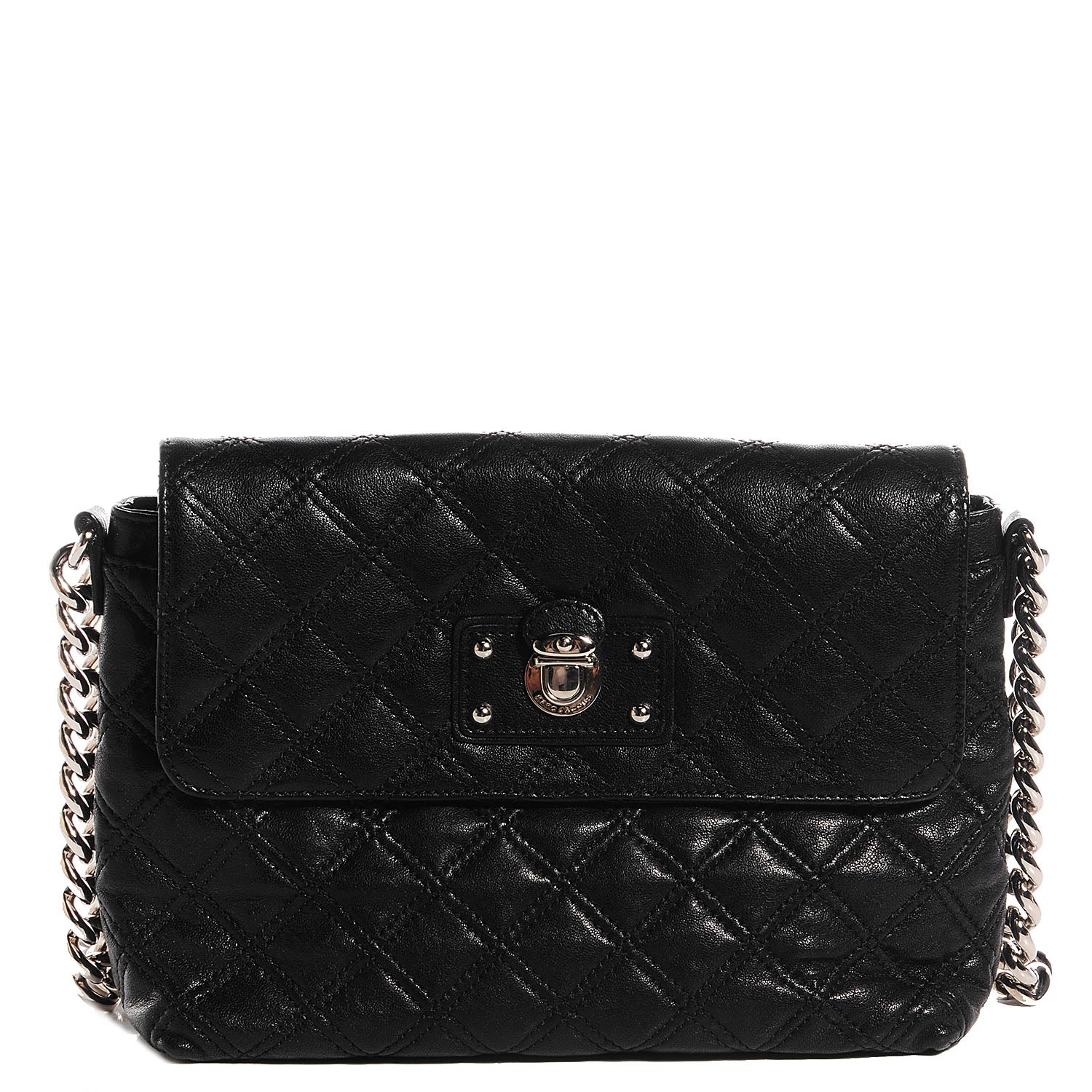 Marc Jacobs Quilted Lambskin The Large Single Flap Black 1 of 8