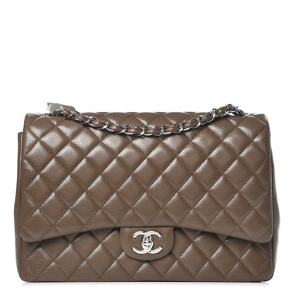 Chanel Caviar Quilted Maxi Double Flap Brown 1 of 9