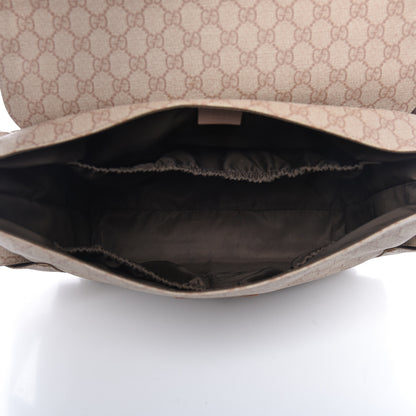 Gucci GG Supreme Monogram Messenger Diaper Bag Beige 6 of 11