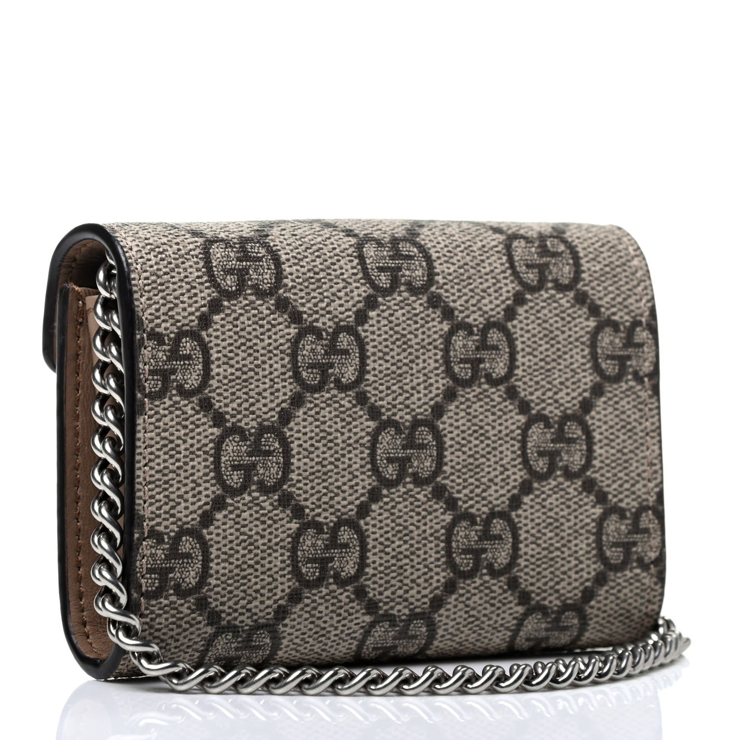 Gucci GG Supreme Monogram Dionysus Coin Purse Taupe 2 of 4