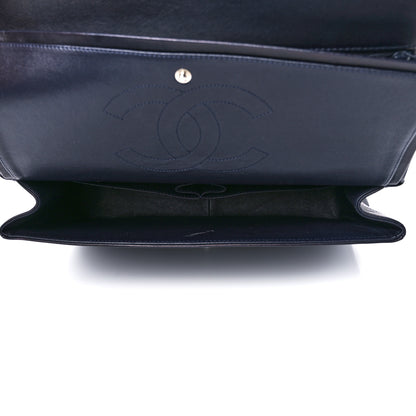 Chanel Lambskin Quilted Maxi Double Flap Dark Blue 5 of 13