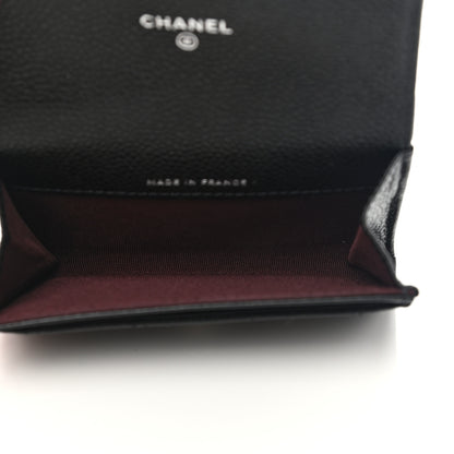 Chanel Caviar Quilted Flap Card Holder Wallet Black 5 of 9