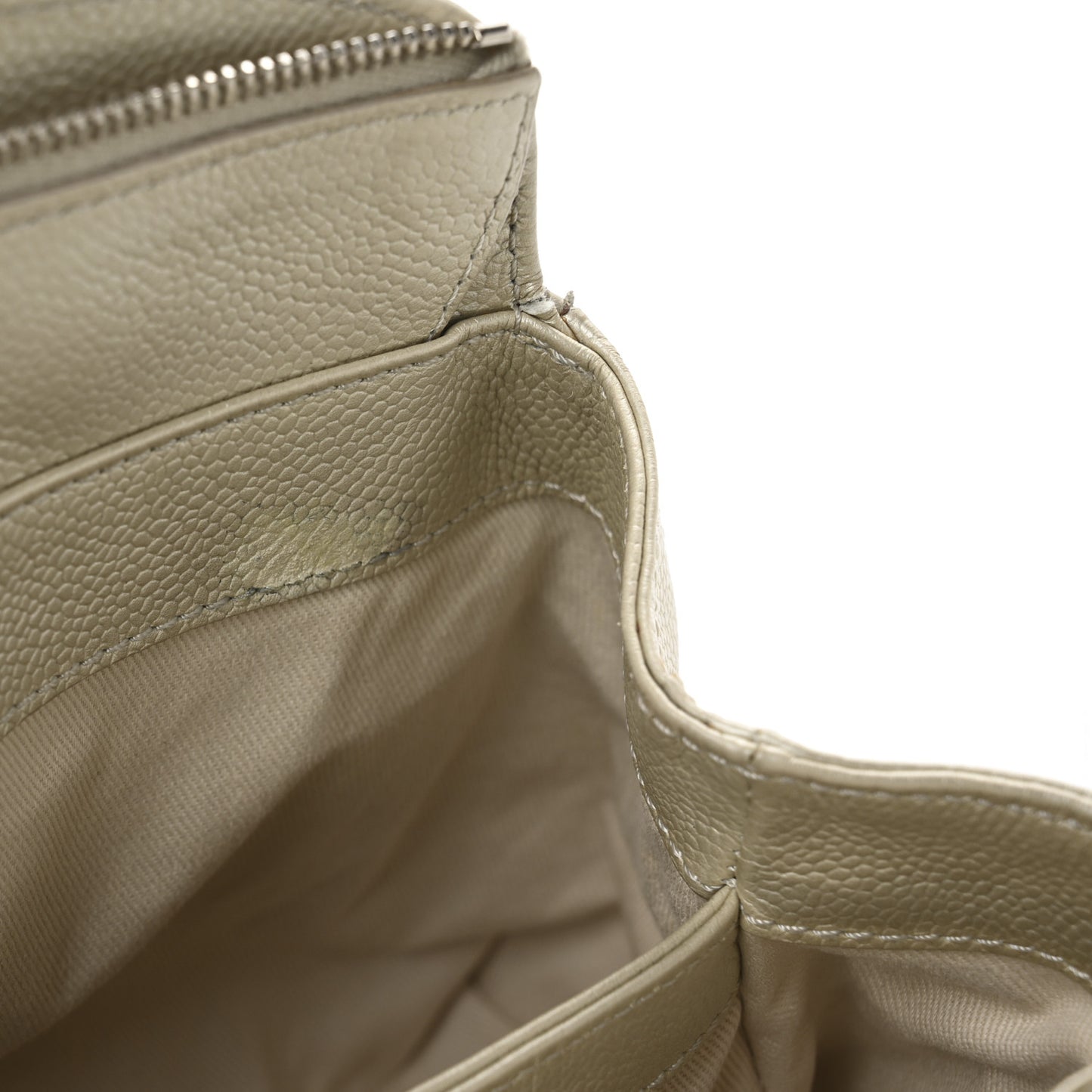 Caviar Quilted Timeless CC Bowler Bag White