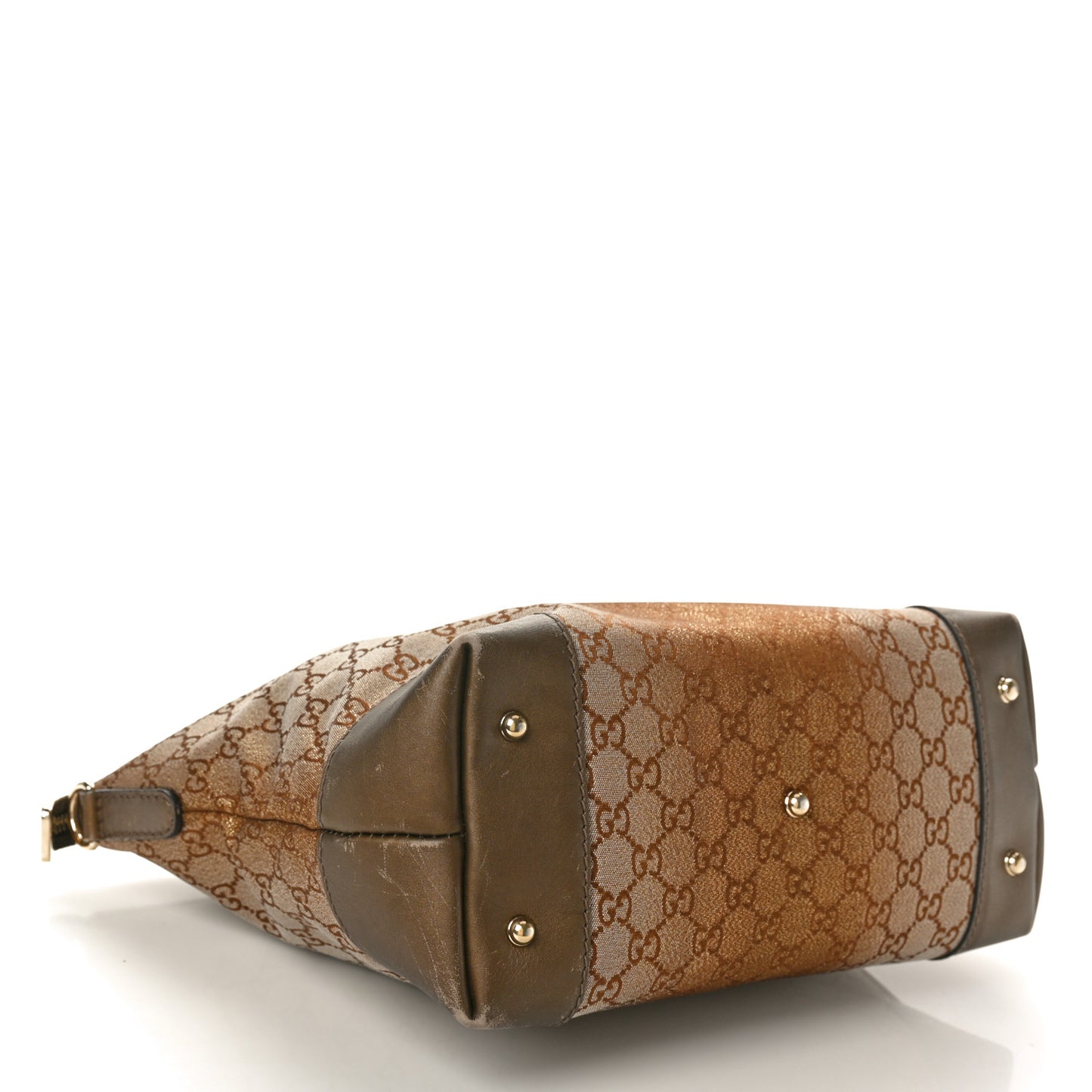 Monogram Lurex Heart Bit Charm Top Handle Tote Bronze
