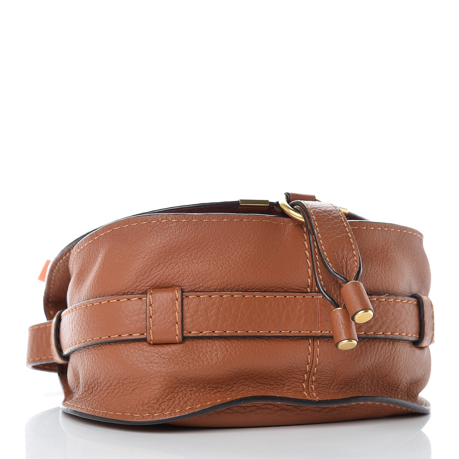 Chloe Calfskin Mini Marcie Round Crossbody Bag Tan 4 of 9