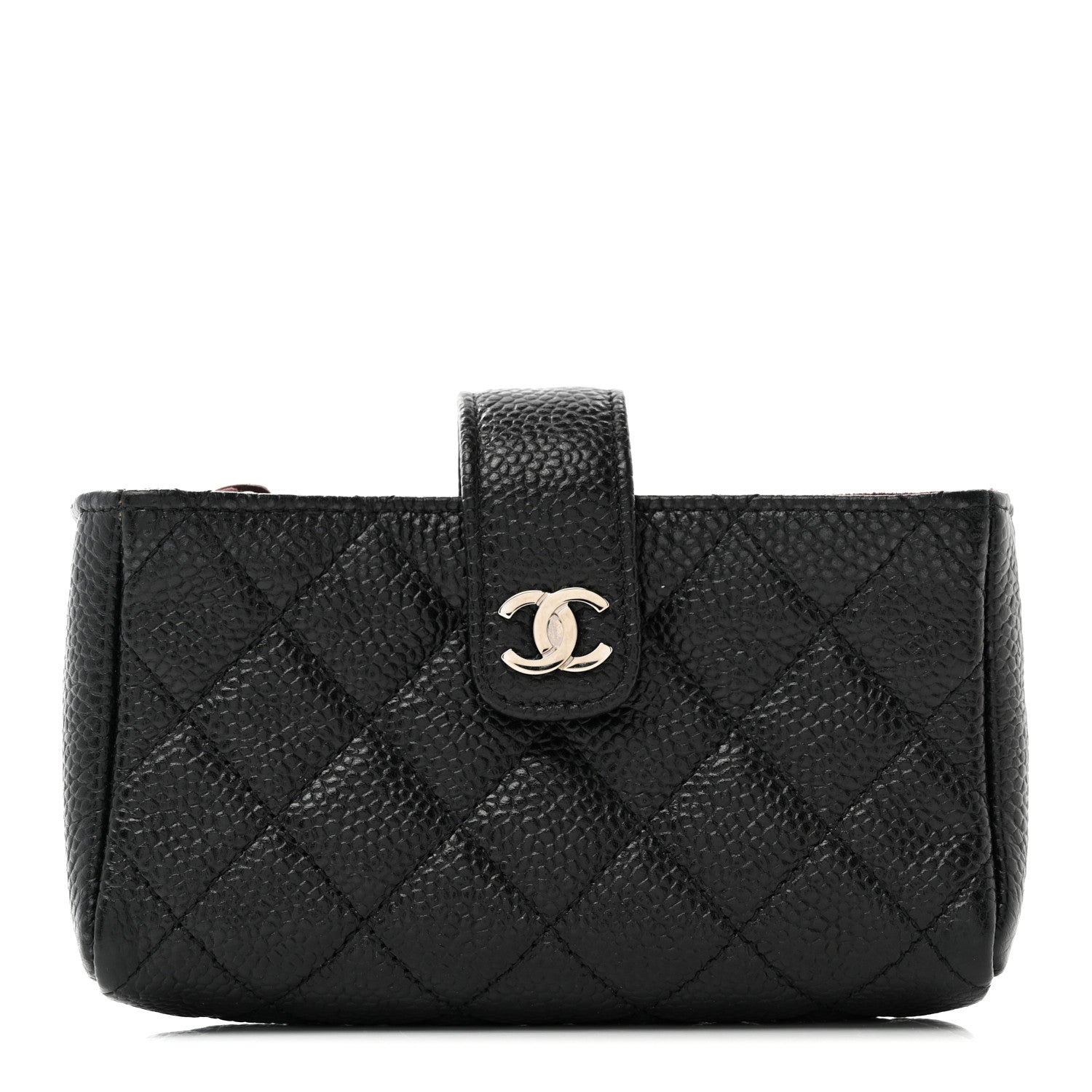Chanel Caviar Quilted Mini Phone Holder Clutch Black 1 of 7