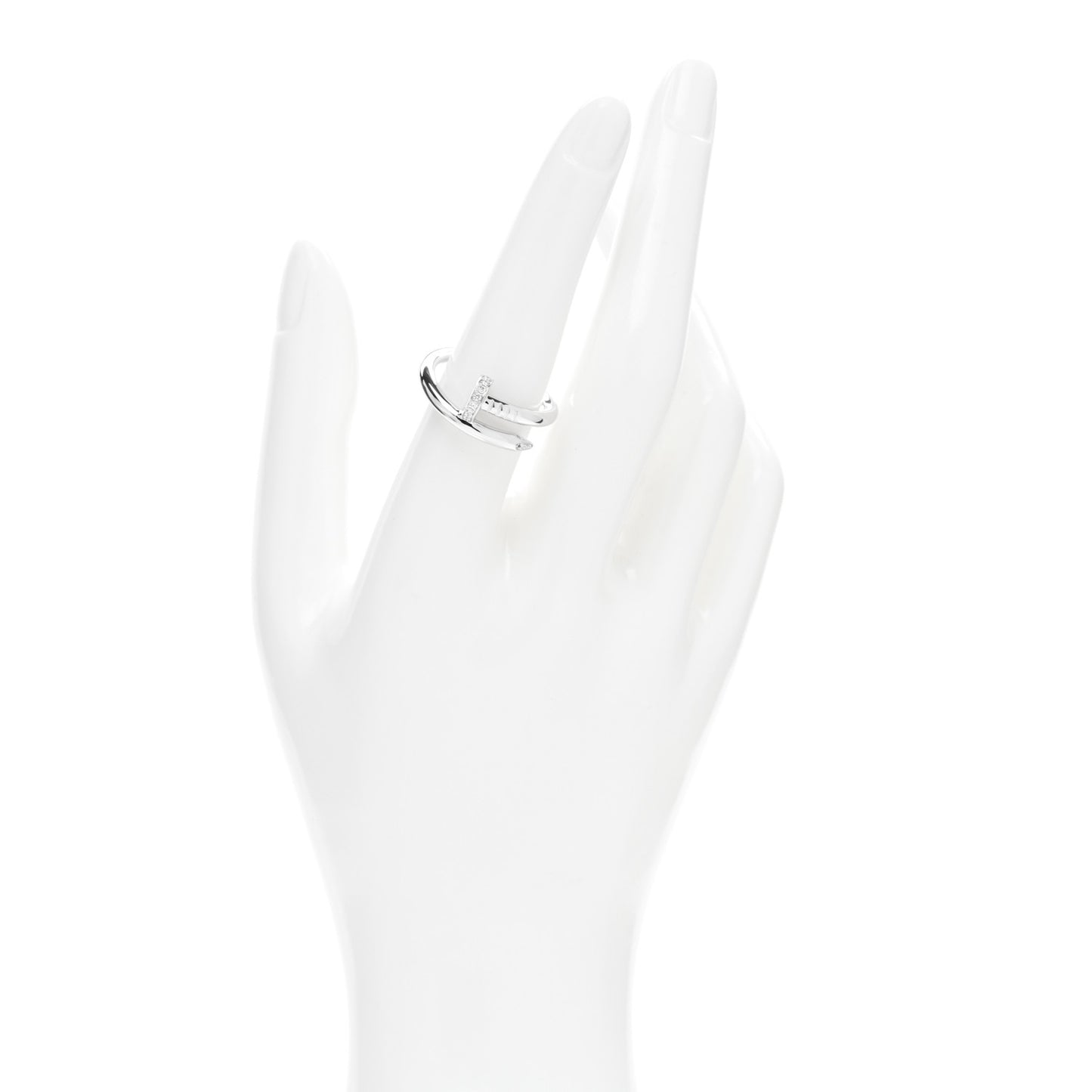 18K White Gold Diamond Juste Un Clou Ring 57 8