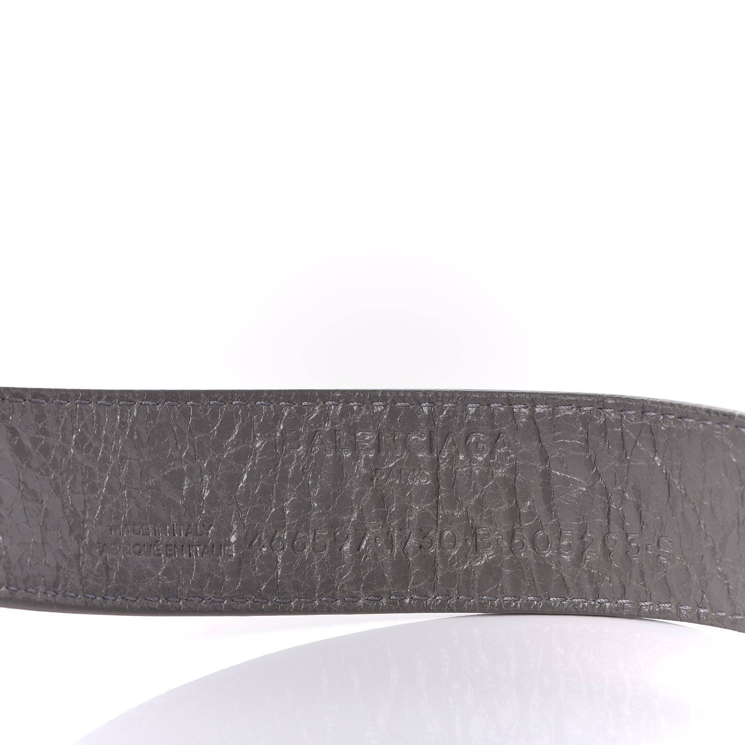 Balenciaga Agneau Logo Blanket Bracelet Gris Fumee 5 of 7