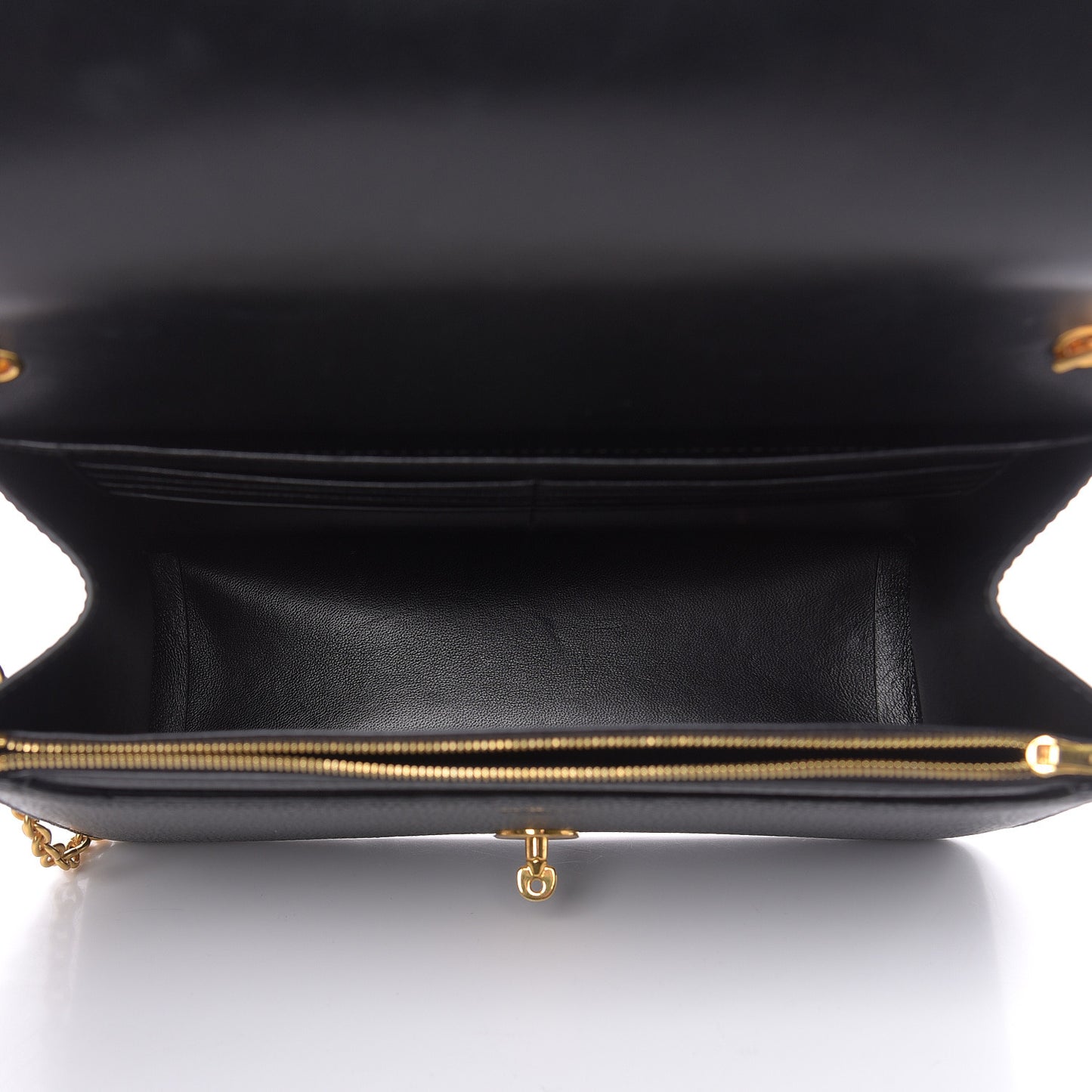 Small Classic Grain Calfskin Darley Black