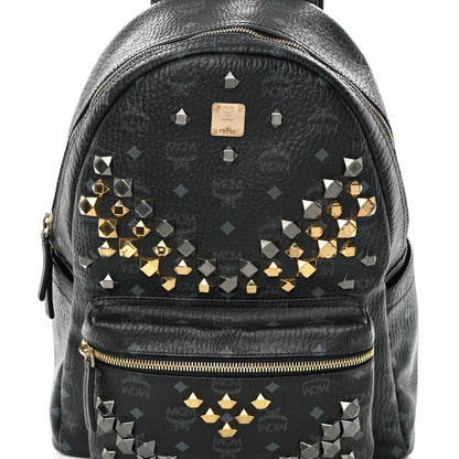 MCM Visetos Studded Medium Stark M Backpack Black 8 of 18