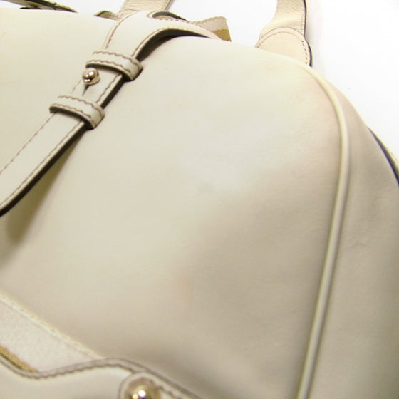 Leather Signature XL Bowler Ivory