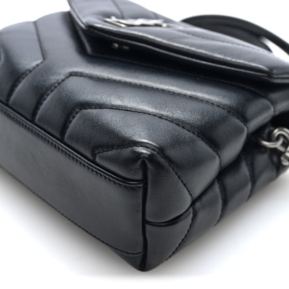 Saint Laurent Calfskin Y Quilted Monogram Toy Loulou Crossbody Bag Black 9 of 10