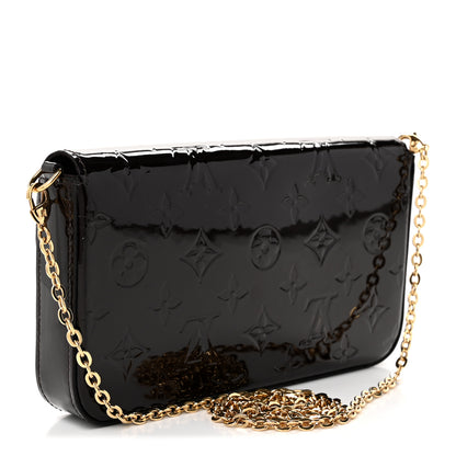 Louis Vuitton Vernis Pochette Felicie Chain Wallet Amarante 4 of 12