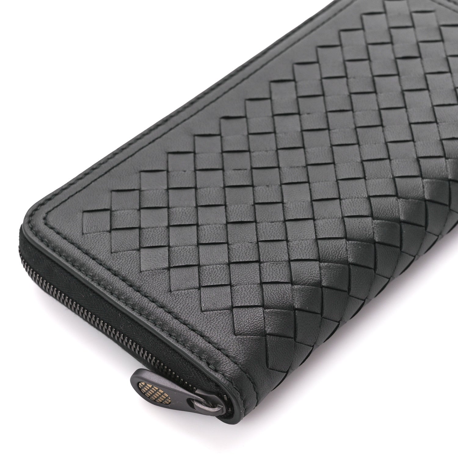 Bottega Veneta Nappa Intrecciato Zip Around Wallet Black 10 of 12