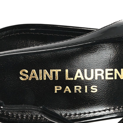 Saint Laurent Patent Opyum 85 Slingback Pumps 36 Black Gold 8 of 10