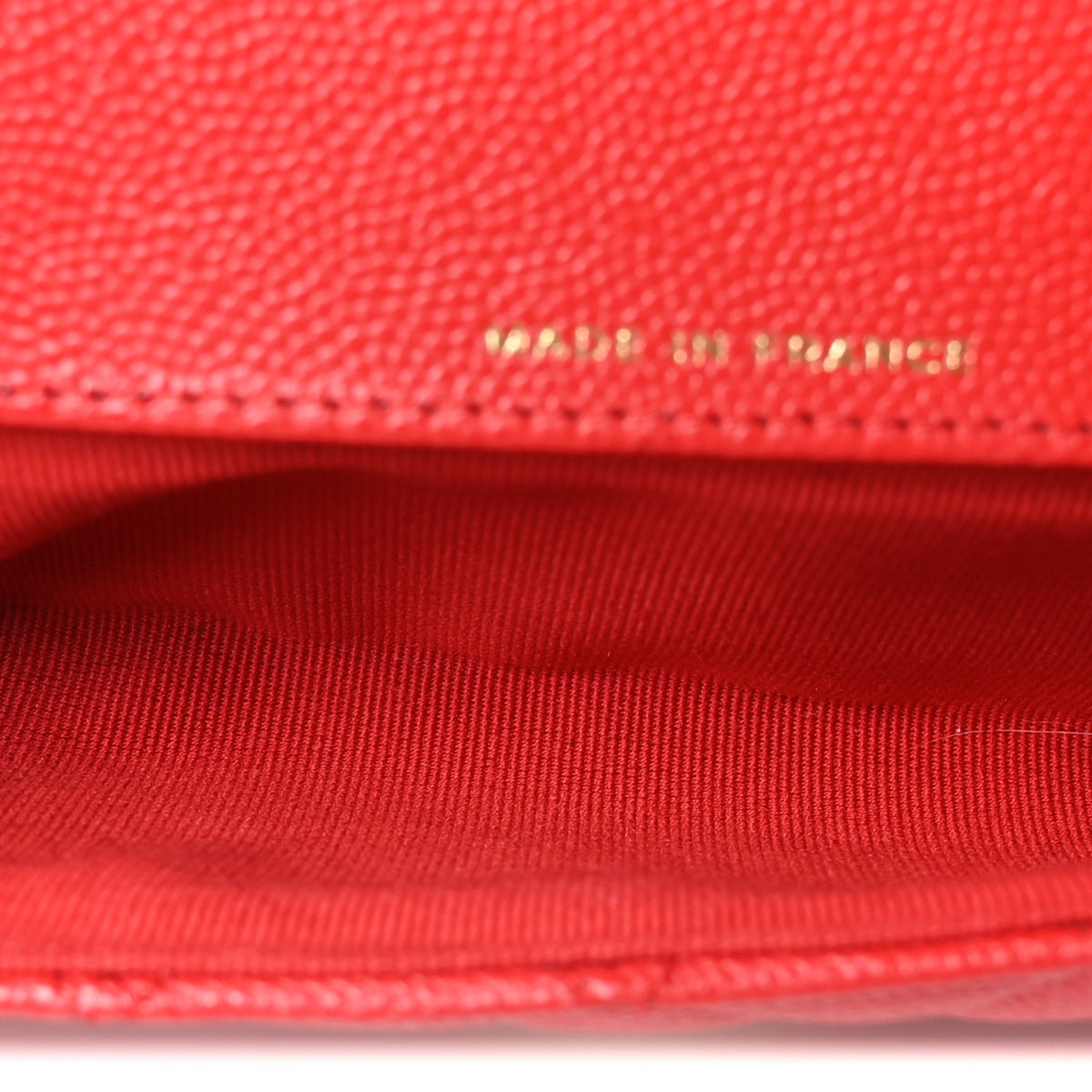 Caviar Quilted Glasses Case With Chain Red