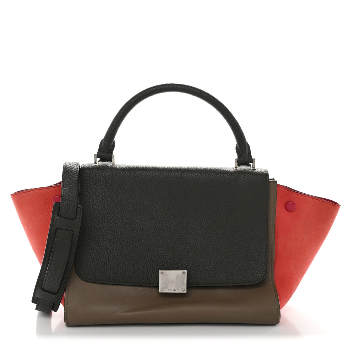 Celine Smooth Calfskin Suede Small Tri-Color Trapeze Pink 1 of 13