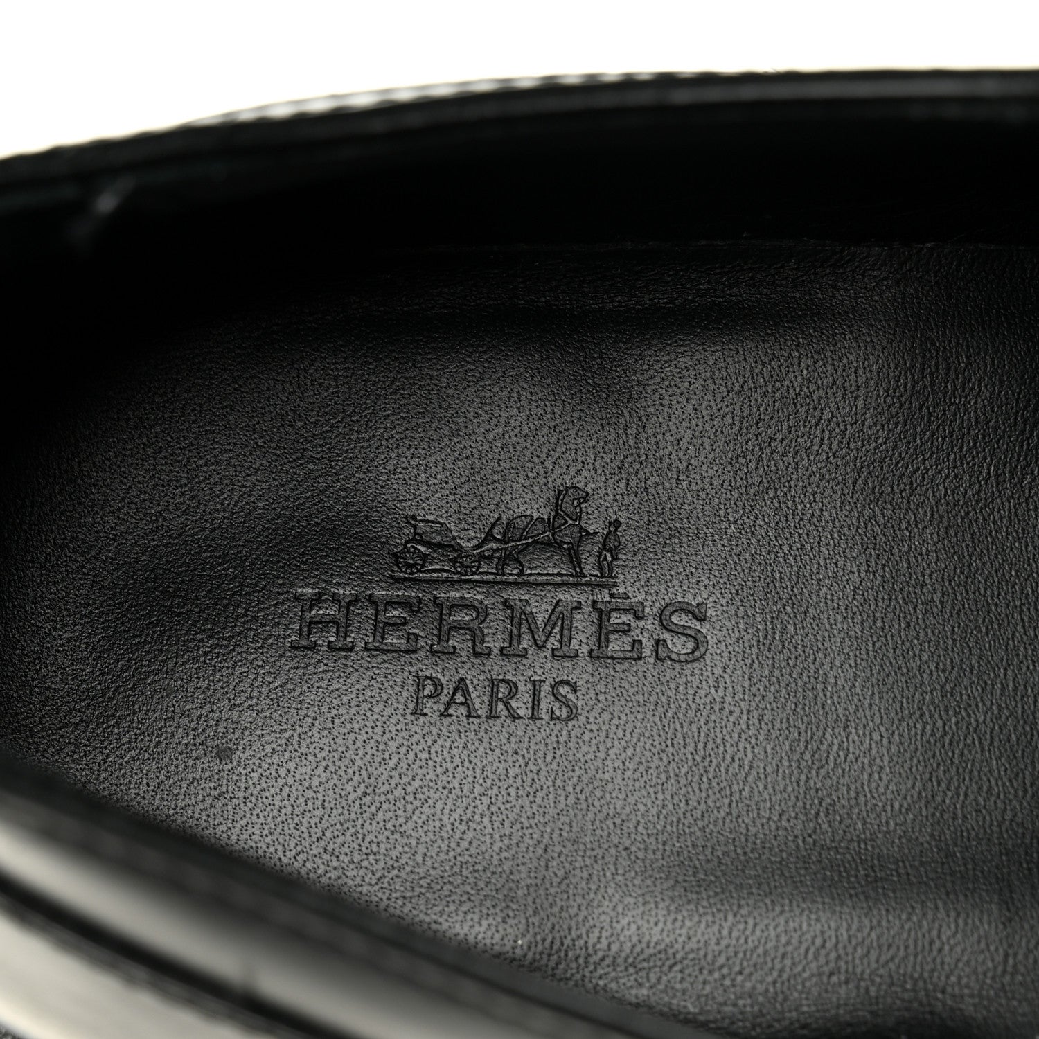 Hermes Glossed Calfskin First Oxford 38 Black 8 of 10