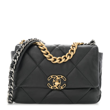 Chanel Lambskin Quilted Medium Chanel 19 Flap Black 1 of 11