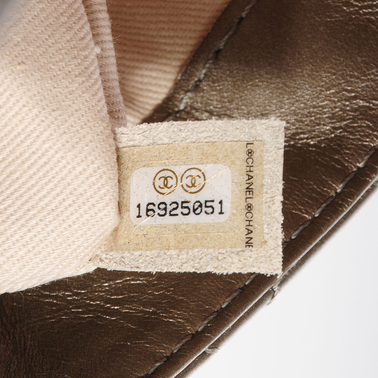 Calfskin Lady Pearly Mini Flap Silver