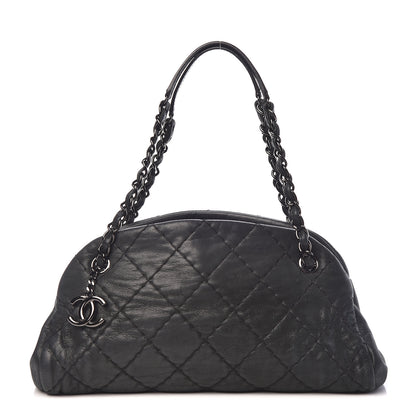Chanel Iridescent Calfskin Medium Just Mademoiselle Bowling Bag Black 1 of 10