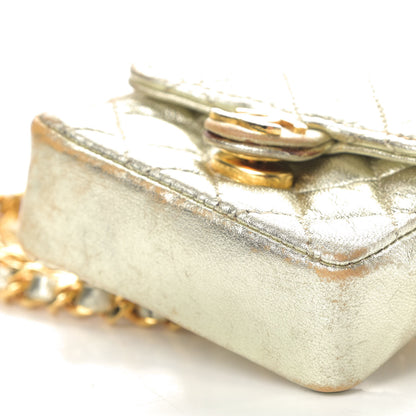 Chanel Metallic Lambskin Quilted Micro Mini Flap Gold 6 of 6