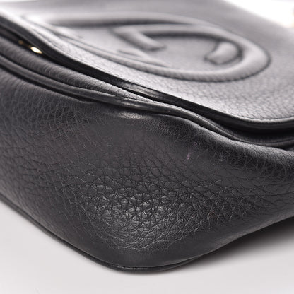 Gucci Pebbled Calfskin Small Soho Flap Crossbody Black 9 of 10