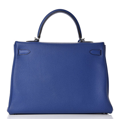 Hermes Togo Kelly Retourne 35 Bleu Electrique 15 of 42