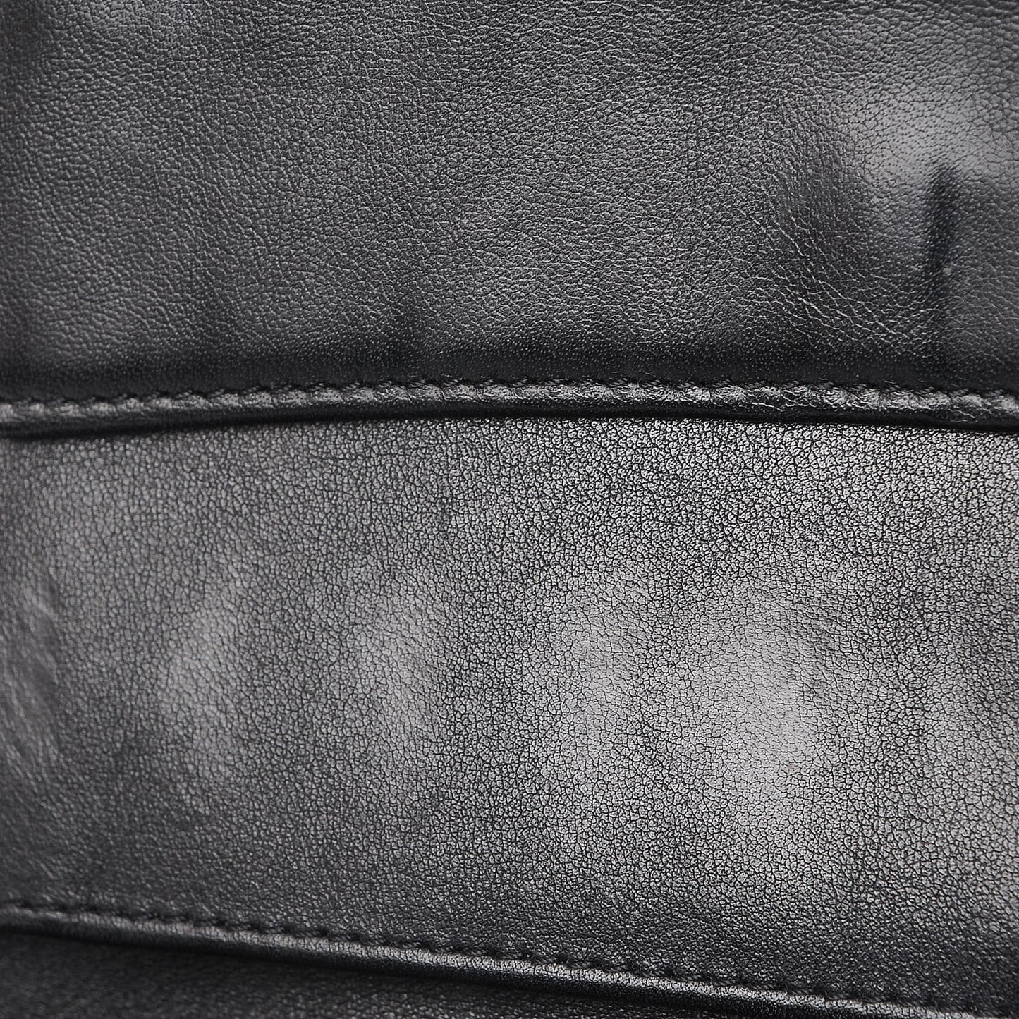 Patent Calfskin Quilted Large Flap Wallet Black