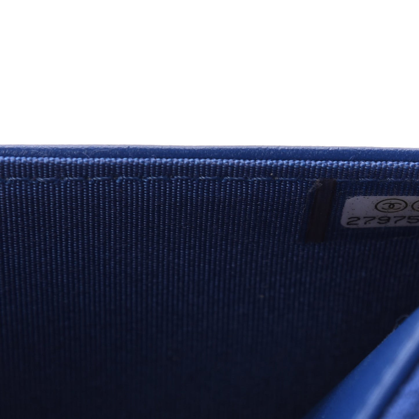Caviar Quilted Boy Wallet On Chain WOC Blue