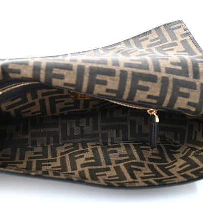 Fendi Fabric Jacquard FF 1974 Medium Baguette Tobacco Moro Black 5 of 10