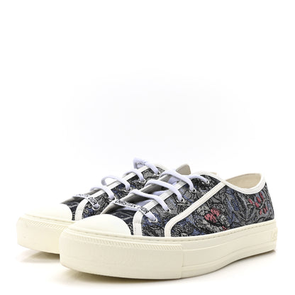 Christian Dior Canvas Embroidered Jardin Magique Walk'N'Dior Low Top Sneakers 40 Denim Multicolor 4 of 10