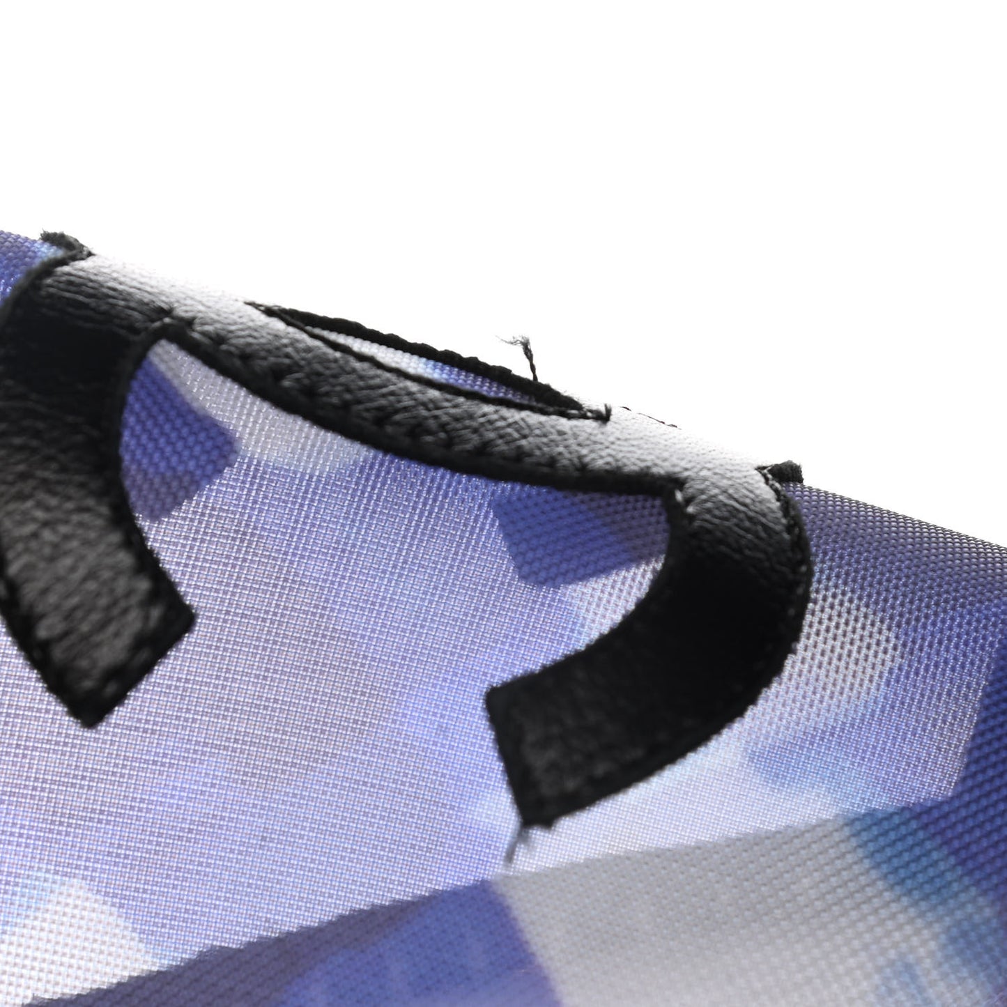Mesh Lambskin Check Print CC Espadrilles 41 Blue Black White