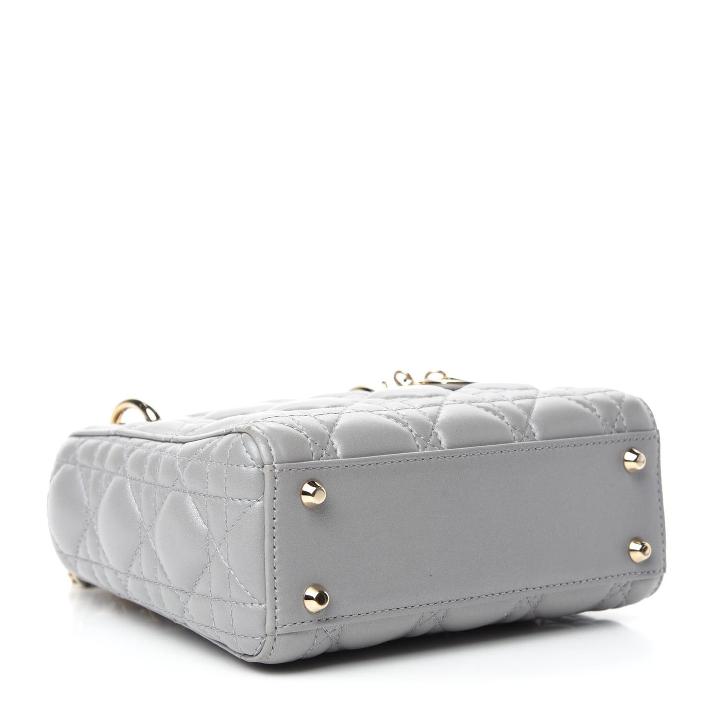 Lambskin Cannage Mini Lady Dior Grey