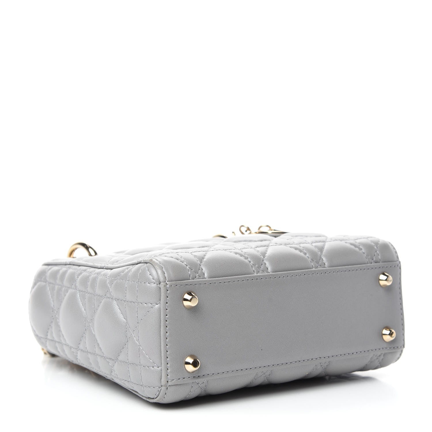 Christian Dior Lambskin Cannage Mini Lady Dior Grey 4 of 10